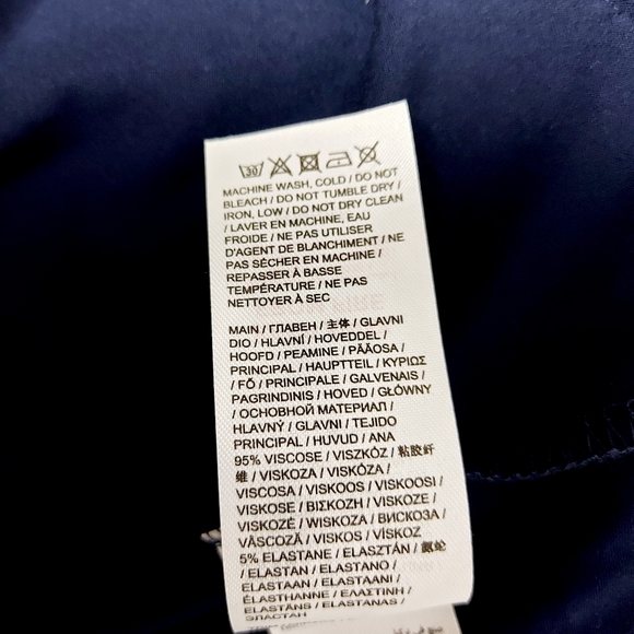 Joe Brown Navy Butterfly Pattern Lace Sleeve Frill Tunic Dress Size 20 - Picture 9 of 9